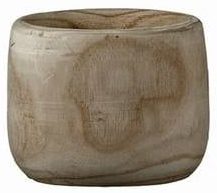 Mica Decorations Bloempot - hout - voor binnen en buiten - 14 cm