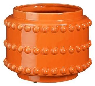 Mica Decorations Boaz Bloempot - H19 x Ø22 cm - Keramiek - Oranje