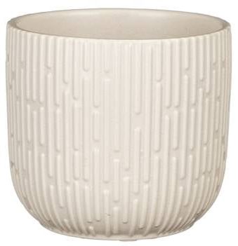 Mica Decorations Plantenpot - keramiek - mat wit - D12,5|H11cm