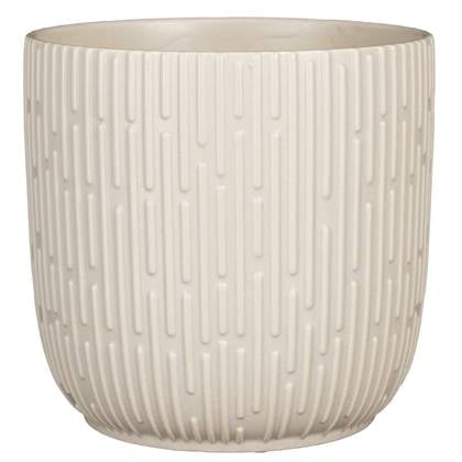 Mica Decorations Plantenpot - keramiek - mat wit - D19|H18 cm