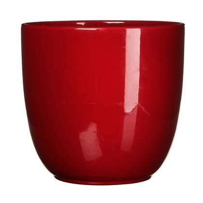 Mica Decorations Plantenpot - rood - keramiek - D14,5 x H14 cm