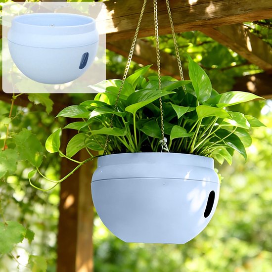 Zelfwaterende hangende plantenbak 18 cm – binnen & buiten