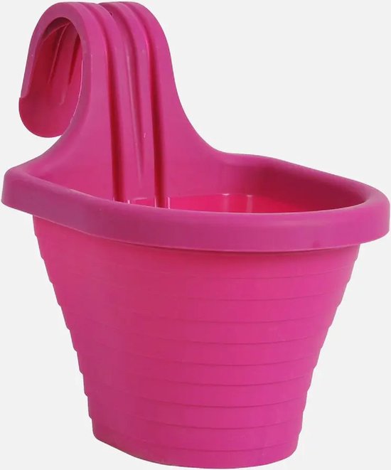 Set 2 Hangende Balkonbakken 3L met Haken - Fuchsia Roos