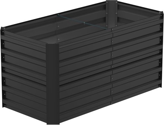 Verhoogde verzinkte plantenbak 120x60x58 cm - 435L