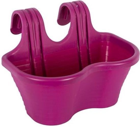 Set van 2 fuchsia balkonbakken 6,5L met haken
