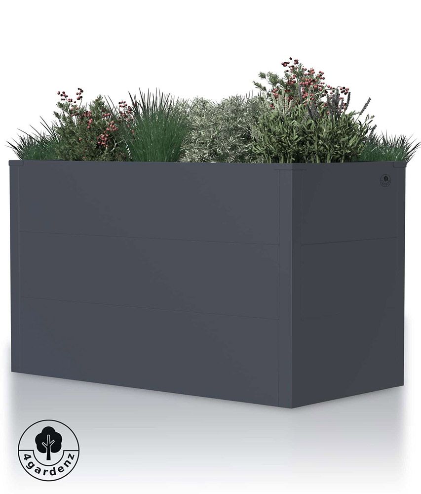 4Gardenz verhoogde plantenbak 100x50x60 cm antraciet