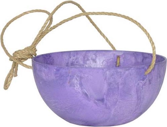 Artstone Hangpot Fiona paars Ø25 H12 cm