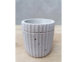 Handgemaakte betonnen bloempot grijs - Atelier RoCo