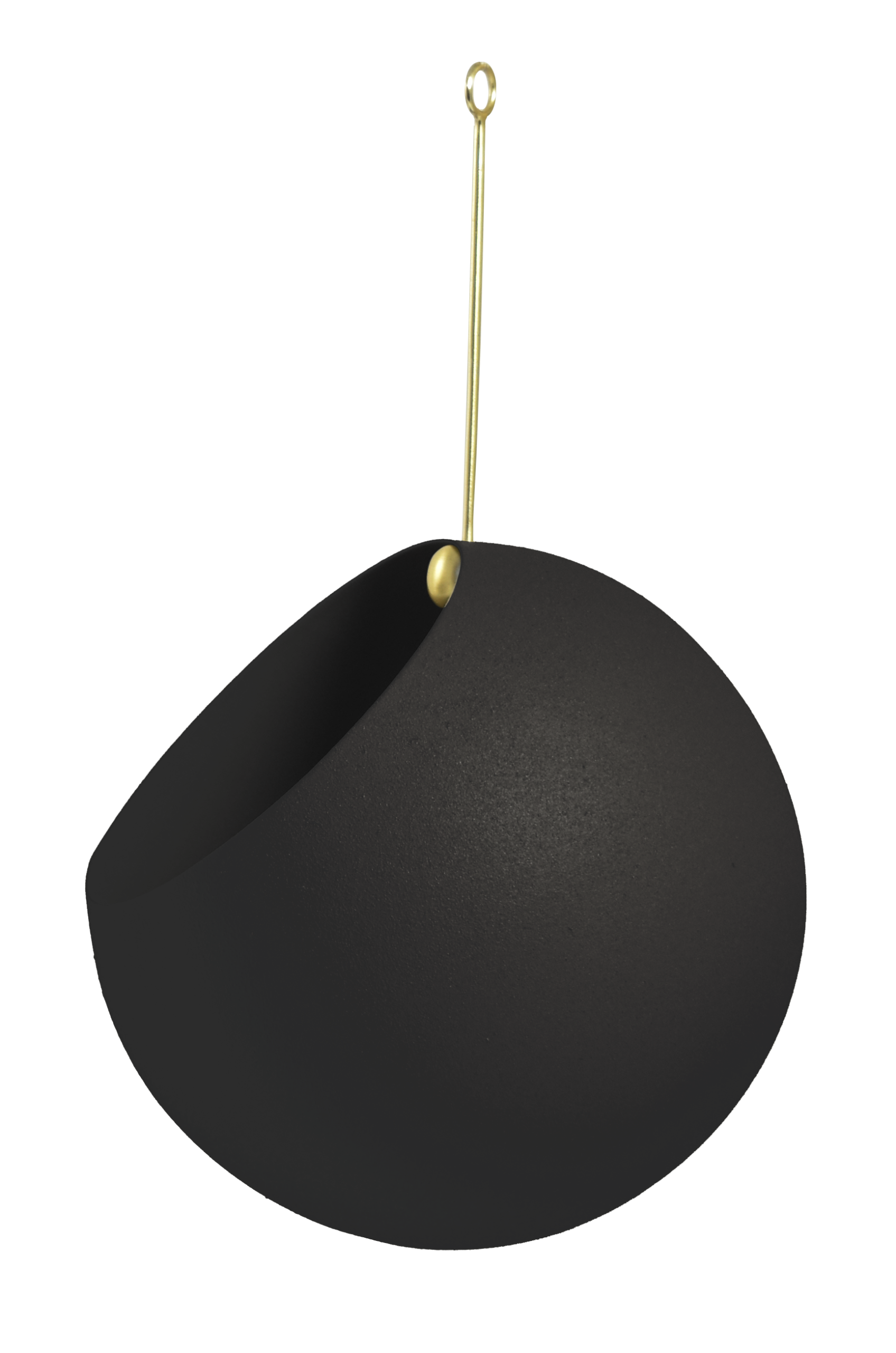 AYTM Globe Design Hangende Bloempot Zwart 28x17 cm