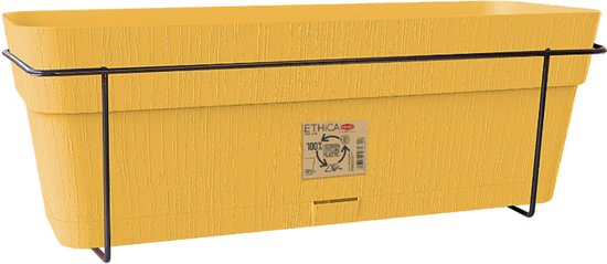 Mosterdgele Balkonbloembak Ethica 50 cm met beugel