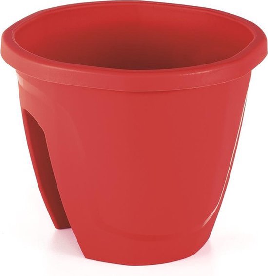 Balkonbloembak Emerald rood 7.5L 30x30x25 met drainage