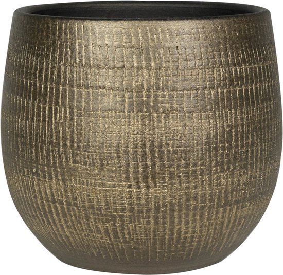 BD Keramische Bloempot Goud Ø26×25 cm Voor Kamerplanten