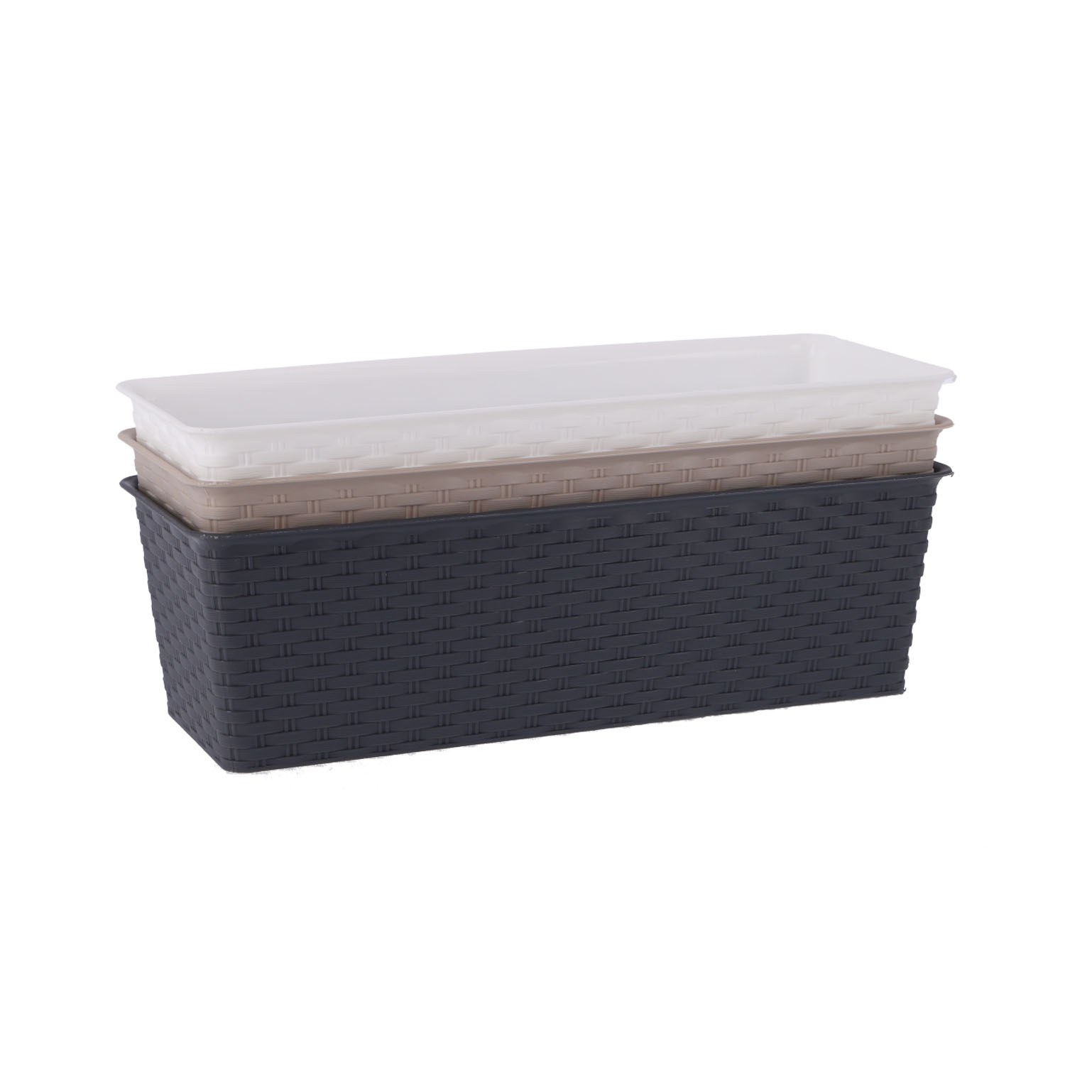 Compacte Plantenbak PP 40×16×12 cm - Assorti kleuren