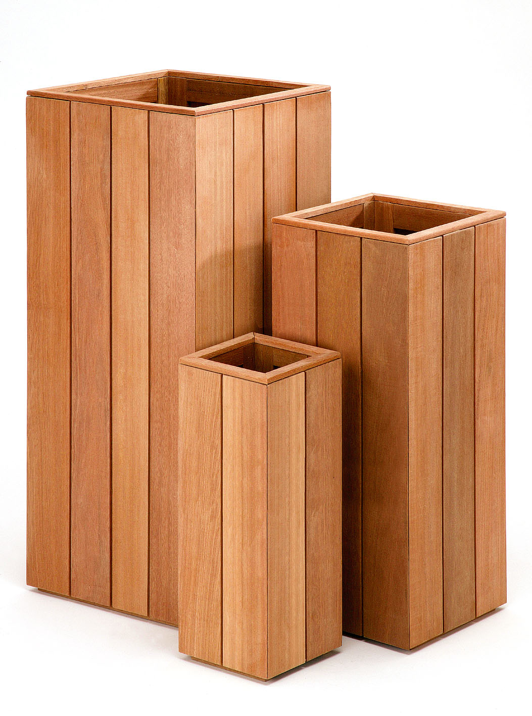 Duurzame hardhouten plantenbak Bangkirai 50 cm