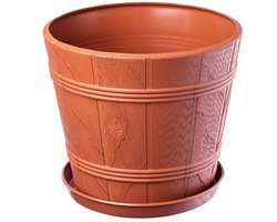 Lichtgewicht terracotta bloempot Ø38 cm met schotel