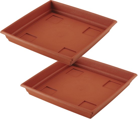 Set van 2 Terracotta Bloempot-onderschalen 31 cm