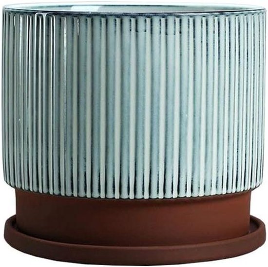 Paarse bloempot 17 cm – zandtextuur voor balkon & tuin