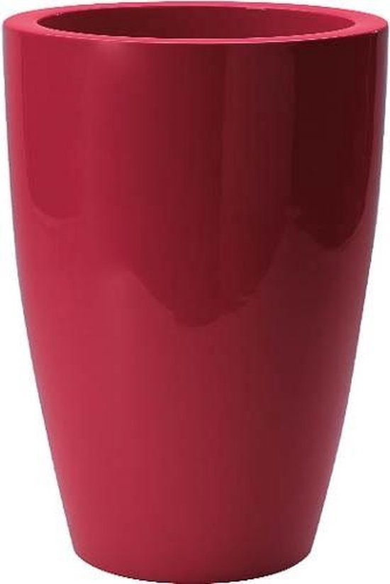 Bloempot Tylus Gloss Rond 30 cm - Rood (Nicoli)