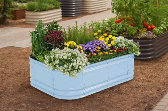 Bloomod Metalen Moestuinbak 43 cm – Verhoogd & Roestvrij