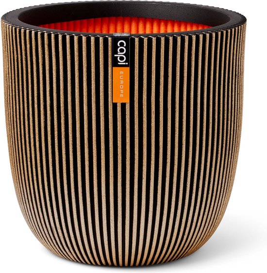 Capi Europe Bloempot Bol Groove 35x34 Goud - Breukbestendig