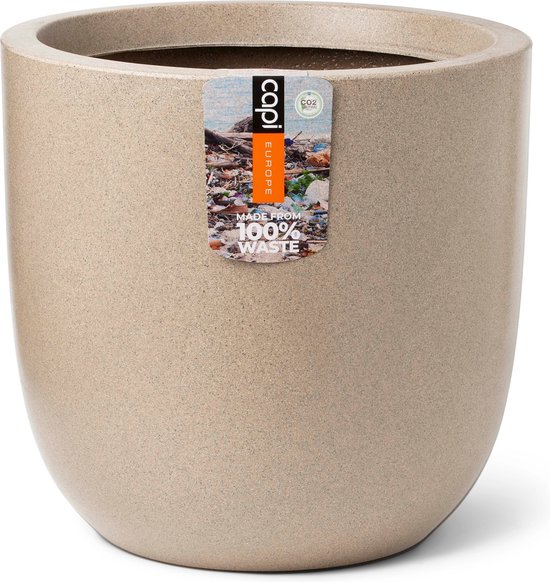 Capi Bloempot Bol Terrazzo Beige 35x34 Ø29 - Binnen/Buiten