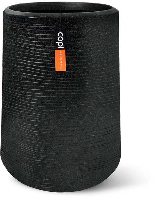 Capi Bloempot Sandbag Arc Granite 38x50 Zwart