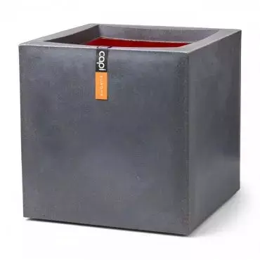 Capi pot vierkant smooth - 50 cm donkergrijs