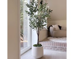Causeway Bay Crea Lexa Grote Plantenpot 28x32 cm Zandwit