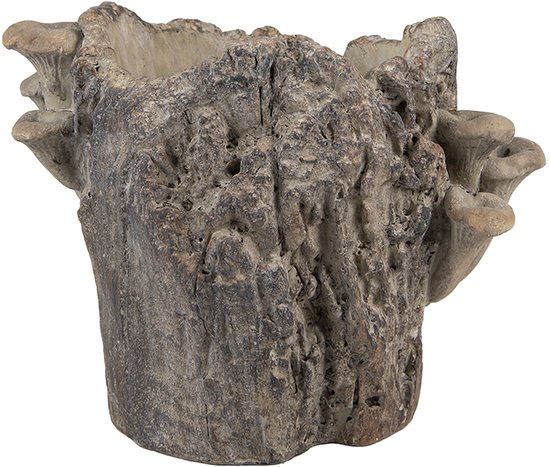 Clayre & Eef Steenlook Bloempot 20×18×18 cm Bruin
