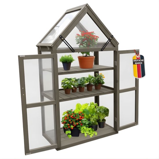 Coemo Jan Houten Plantenkas 73x41x132 cm Winterbestendig