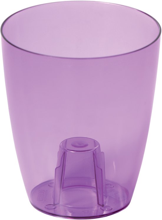 Transparante Orchideeënpot 16 cm Paars - Coubi
