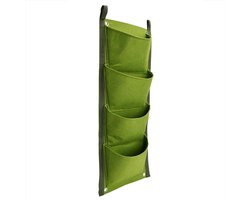 Verticale muur plantenbak 4 zakken, waterdicht, groen