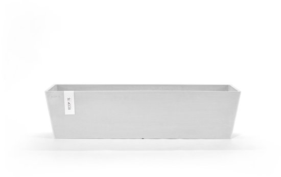 Ecopots Bruges 80 Pure White - Rechthoekige plantenbak 80cm