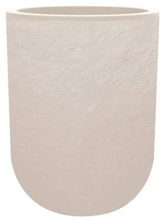 EDA Volcania Up bloempot Ø40 cm – beige kalksteen-look