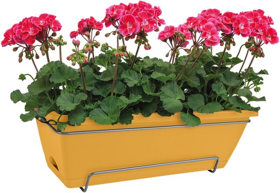 Elho Barcelona All-in-1 50 Balkonbak Geel, 100% gerecycled