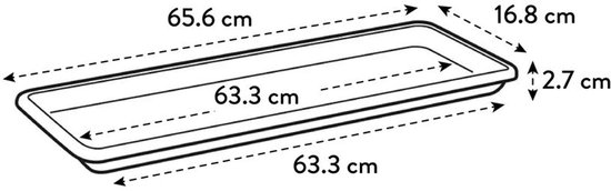 Elho Barcelona Schotel voor Balkonplanten Ø65 cm - Paars