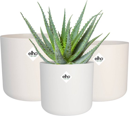 Elho B.for Soft Rond - Set van 3 Wit Plantenpotten Ø14-18cm