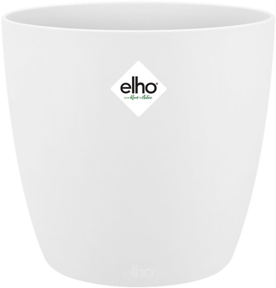 Elho Brussels Rond 18 Bloempot Wit Ø18 cm - Gerecycled