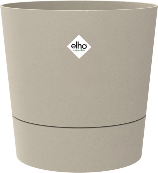 Elho Foss Round 25cm - Beige binnenbloempot 100% gerecycled