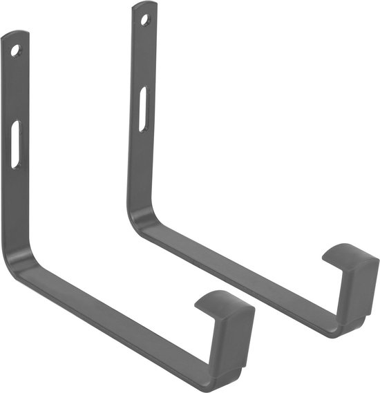 Elho Green Basics Metalen Balkonhaak Ø17 cm Zwart