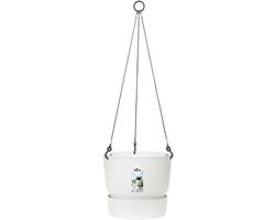 Elho Greenville Hangpot Ø24 - Buiten, 100% Gerecycled, Wit