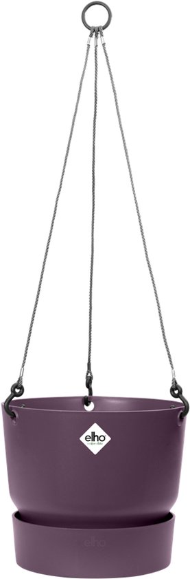 Elho Greenville Hangpot Ø23,5 cm Buiten - Gerecycled Pruim