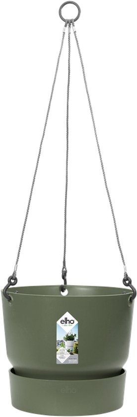Elho Greenville Hangpot 24cm | Buiten, gerecycled - Groen