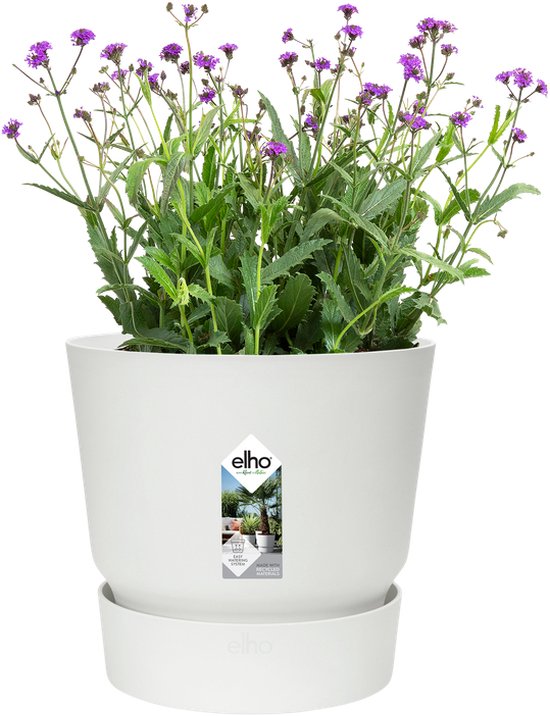 Elho Greenville 20 - Gerecyclede buitenbloempot met reservoir