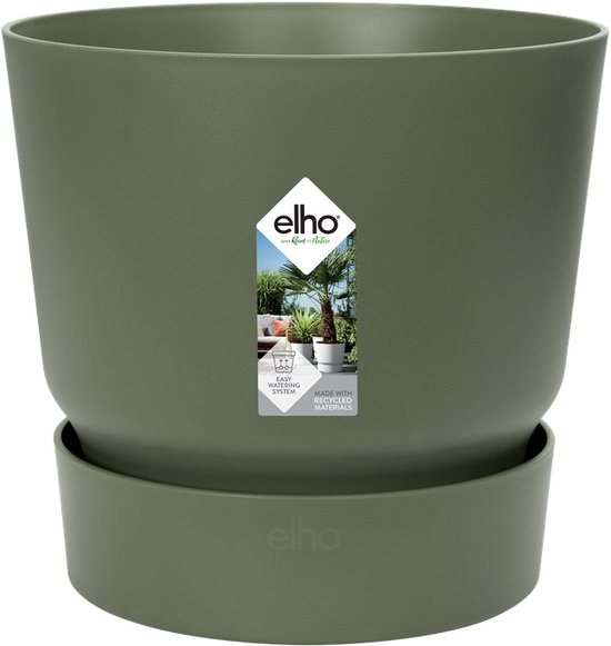 Elho Greenville 20 - Gerecyclede Zelfwaterende Buitenbloempot