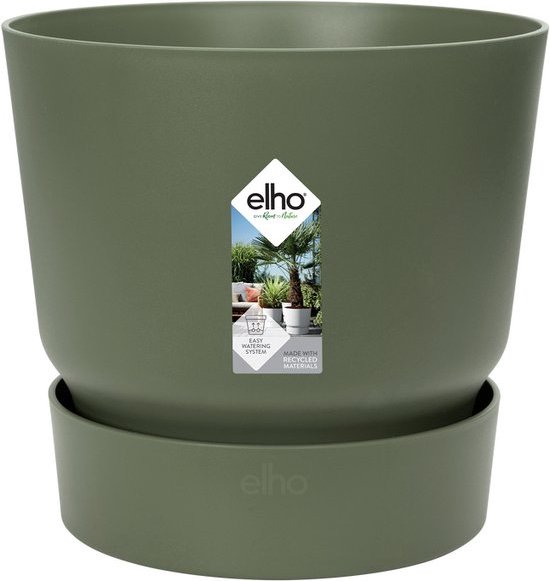 Elho Greenville Rond 40 Bloempot Ø39cm met reservoir - Groen