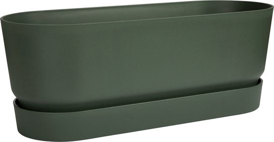 Elho Greenville 50 cm Plantenbak - Gerecycled, Bladgroen