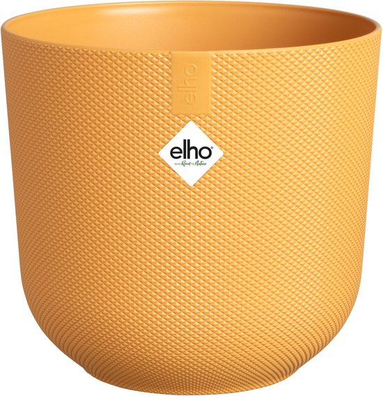 Elho Jazz 23 cm Bloempot - Amber Geel, 100% Gerecycled