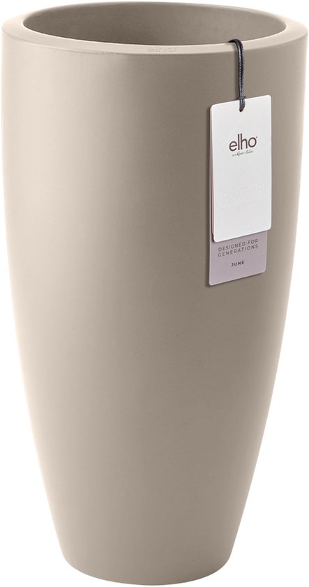 Elho June Round High 30 UV-bestendige bloempot - beige