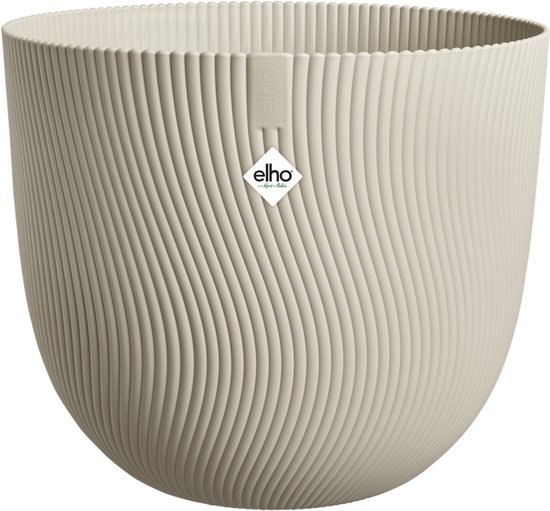 Elho Sereh Rond 30 - Bloempot 100% gerecycled beige